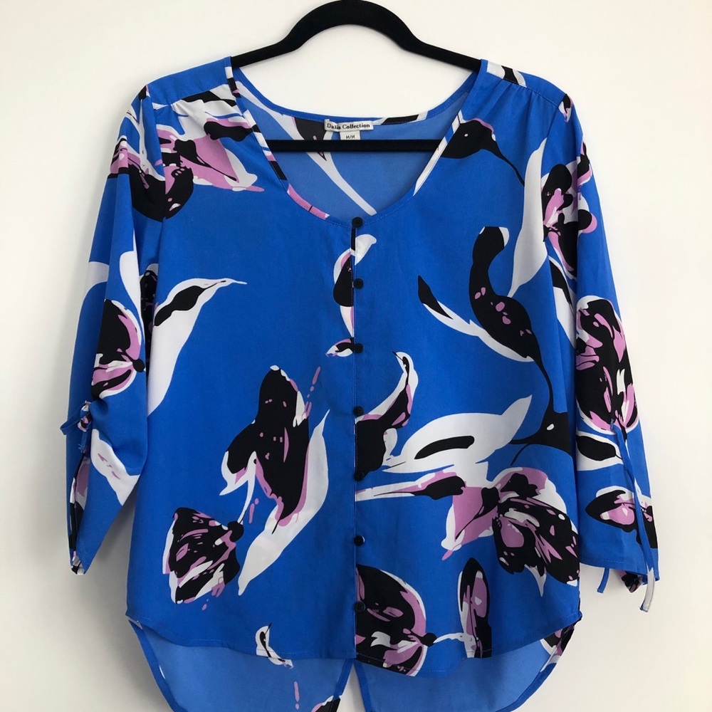 ✨3/$30✨ FLORAL BLOUSE 3/4 LENGTH SLEEVES